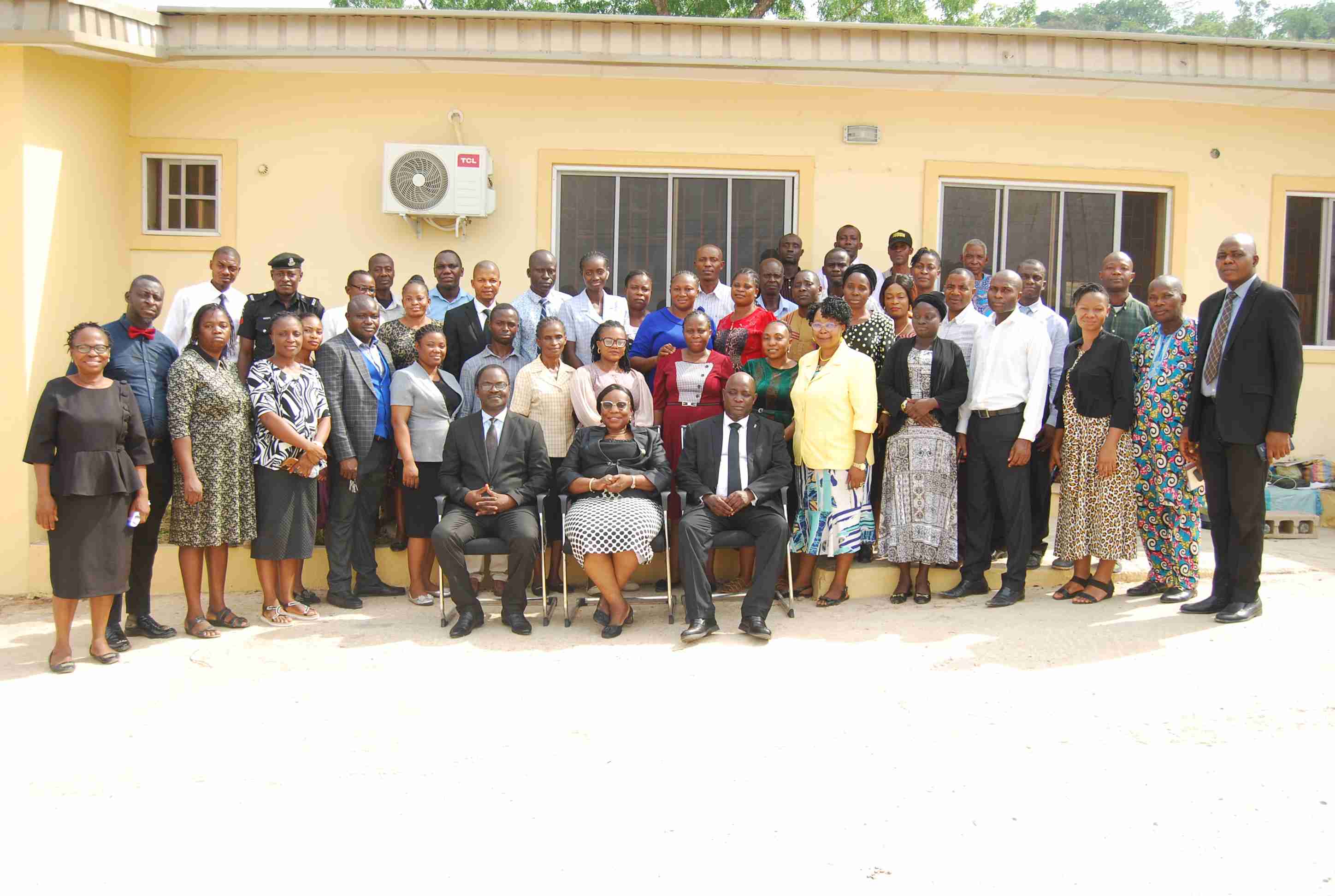 Group Photograph with The Pioneer PCCA (Hon. Justice M.O. Abodunde) & Other Brother Judges after the first meeting held with the Staff of Ekiti State Customary Court of Appeal on 27 ‎February ‎2023 _A