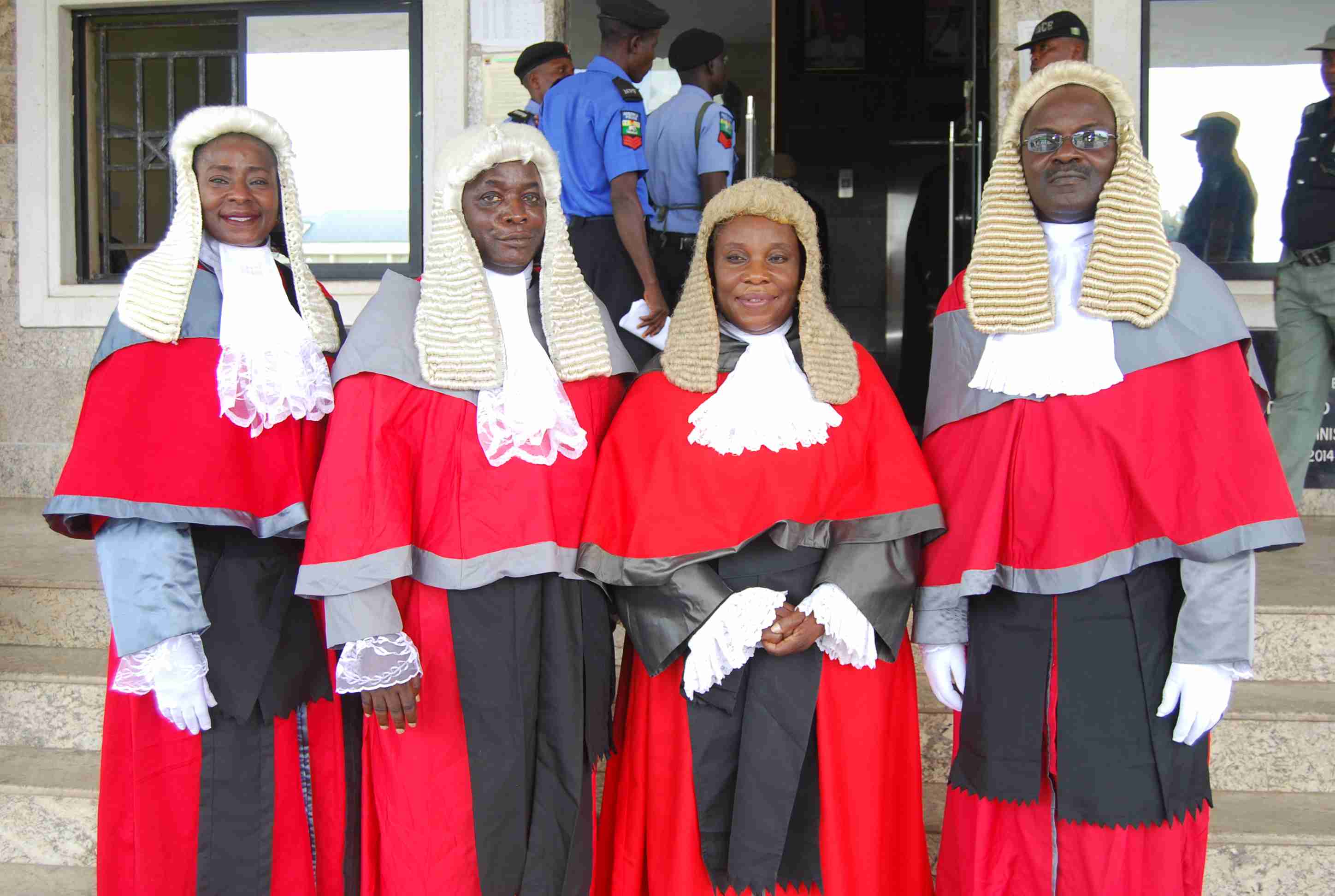 [R-L] Hon. Justice R.A. AAdegboye, The PCCA (Hon. Justice M.O. Abodunde, Hon. Justice L.B. Ojo & Hon. Justice O.O. Ogundele during the Introduction to Bar & Bench on 23 March, 2023