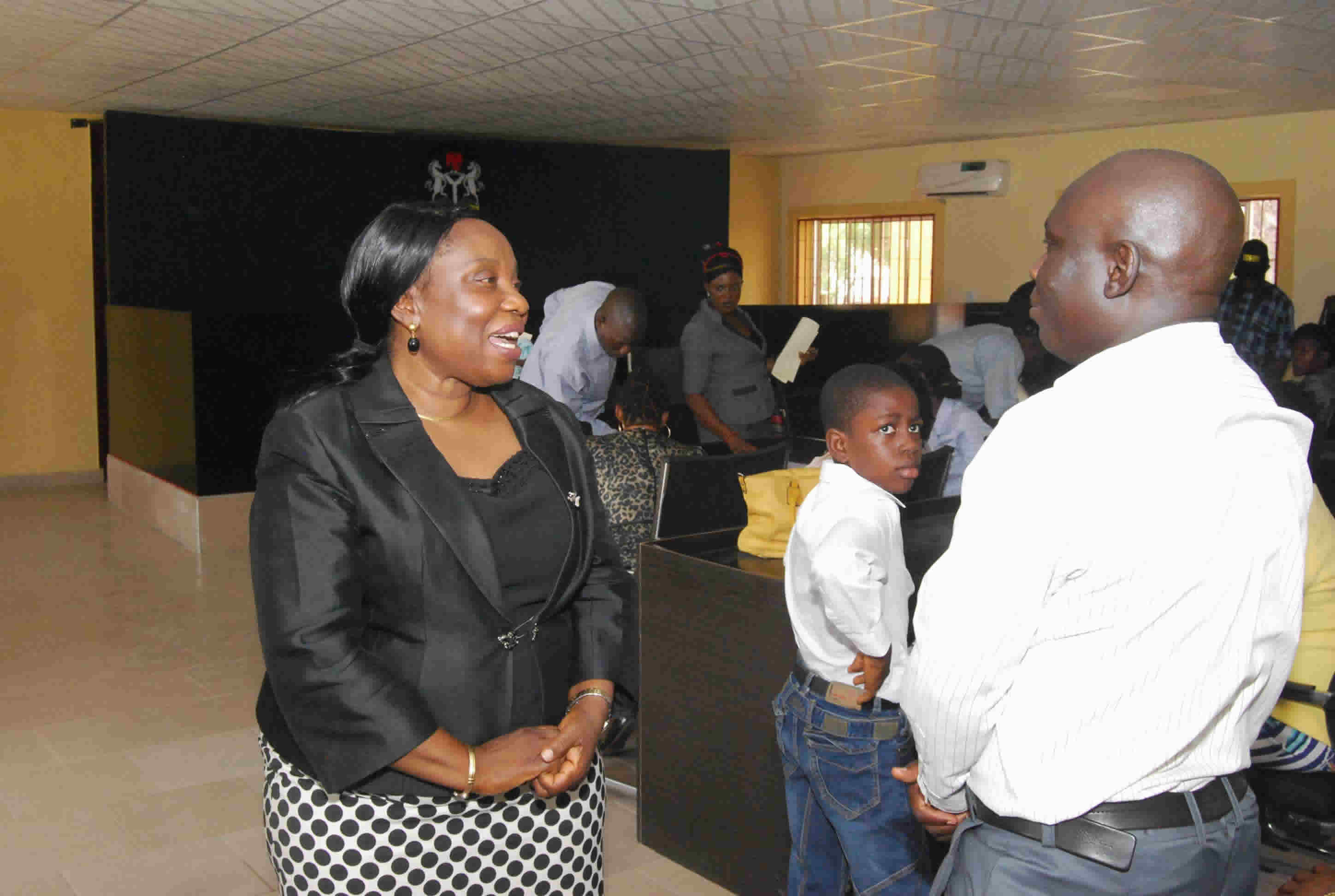 The PCCA (Hon. Justice M.O. Abodunde) asking Mr. Afolalu Questions During The First Staff Meeting held on 27th ‎February, ‎2023.